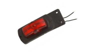 LAMPA OBRYSOWA CZERWONA WISZĄCA OBRYSÓWKA +ŻARÓWKA