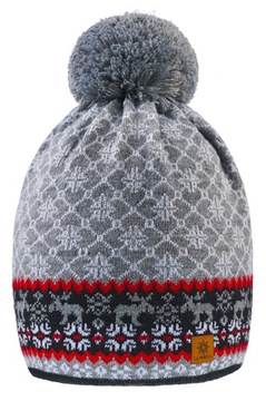 Zimowa CZAPKA CIEPŁA Pompon Polar Woolk North