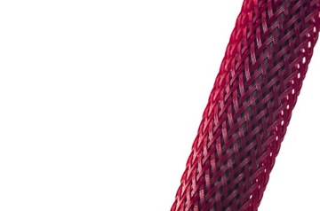 Oplot poliestrowy na kabel śr. 10 mm - czerwony