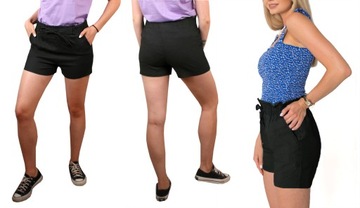 SZORTY krótkie SPODENKI JEANSOWE czarny W33 L