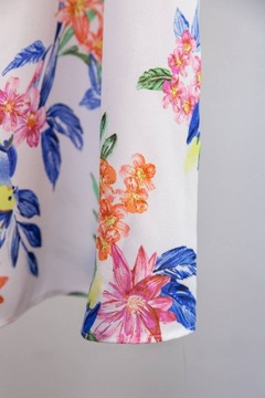 Primark bluzka szyfonowa mgiełka print top 40 L 12 kwiaty