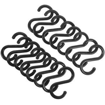 WIESZAKI PLASTIKOWE Z HAKIEM W KSZTAŁCIE S 100 SZT