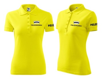 damska koszulka polo PIELĘGNIARKA czepek XL