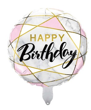 BALON FOLIOWY HEL URODZINY TĘCZOWY HAPPY BIRTHDAY