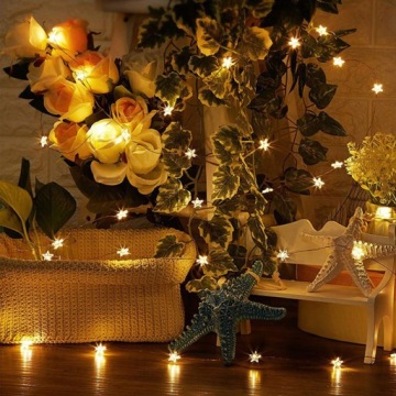 РОЖДЕСТВЕНСКИЕ ОГНИ, ЗВЕЗДЫ, ПРОВОД, 20LED, БАТАРЕИ, 2м
