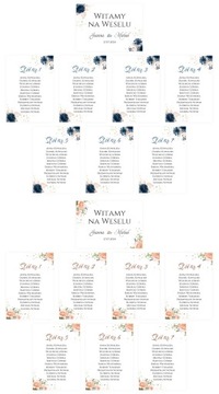 План гостевого стола, свадебная доска, А4, 8 шт.