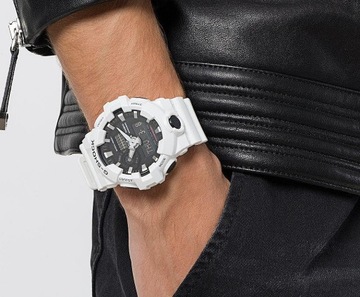 ZEGAREK CASIO G-SHOCK GA-700-7AER 3D WR200 - SUPER ILLUMINATOR WHITE ZESTAW