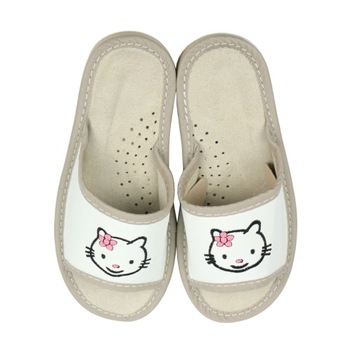 Dziecięce Klapki Pantofle Skórzane Kitty But r. 29