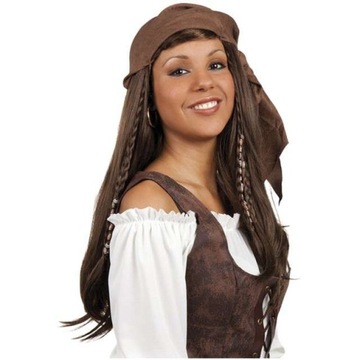 peruka PIRATKA pirat CHUSTA z warkoczykami STRÓJ