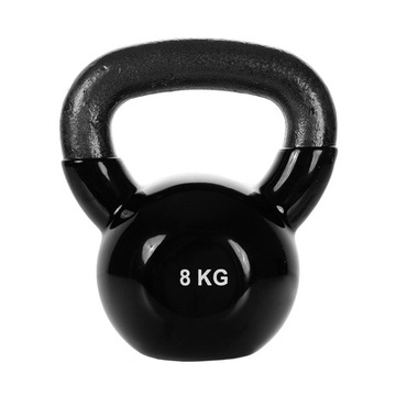 KETTLEBELL ODWAŻNIK KETEL DO ĆWICZEŃ CIĘŻAR HANTEL OBCIĄŻENIE- GymBeam 8 kg