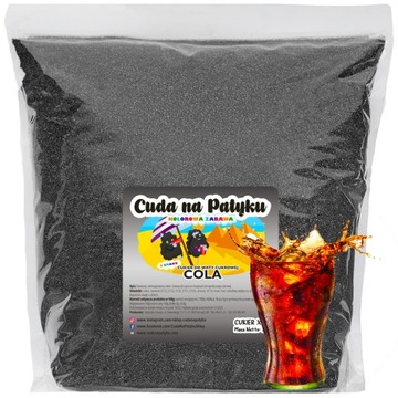Kolorowy Cukier Do Waty Cukrowej do Maszyny Smakowy COLA Coli Czarny 500g