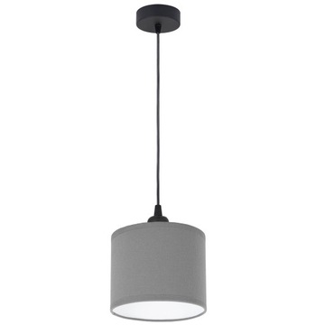 LAMPA WISZĄCA SUFITOWA MIDI ABAŻUR TKANINA LED