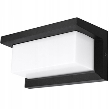 LAMPA LED ELEWACYJNA ZEWNETRZNA ALUMIUNIUM NAD GARAŻ LUB TARAS LED 12W IP65