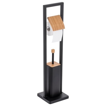 Szczotka do wc stojak na papier do toalety bambus