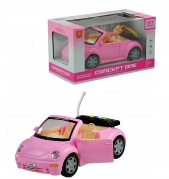 RÓŻOWY KABRIOLET GARBUS AUTO DLA LALEK SAMOCHÓD