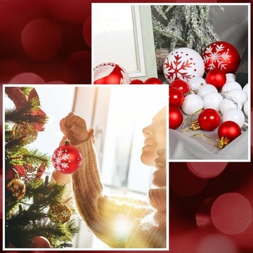 Рождественская елка безделушки для рождественской елки, набор XXL 44 ПК.