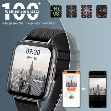 Мужские умные часы с функцией телефона с сенсорным экраном