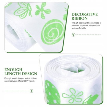 Зеленая лента для подарочного венка, 2 рулона.