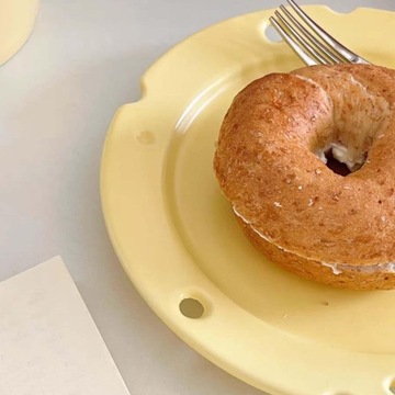 Керамическая тарелка Многоразовый поднос для чая Универсальная тарелка для свадебного украшения Еда Желтый