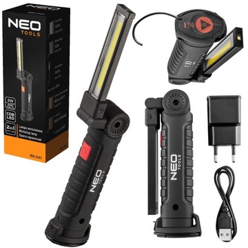 НЕО ЛАМПА АККУМУЛЯТОРНАЯ ЛАМПА ДЛЯ МАСТЕРСКИХ 200 ЛМ, 5 ФУНКЦИЙ СВЕТА 99-041