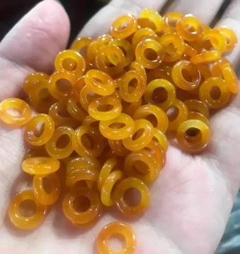 5pc Natural A Green Jade Beads DIY Bracelet Bangle Charm Jadeite Jewellery