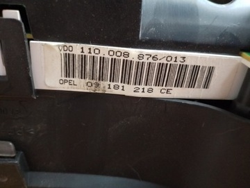 OPEL ASTRA G II 1.6 B СЧЕТЧИК ЧАСОВ 09181218CE