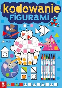 Kodowanie figurami kolorowanka kredki