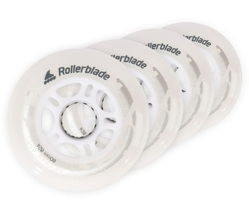 Świecące Kółka do rolek Rollerblade MOONBEAMS 80mm 82A białe 4szt.