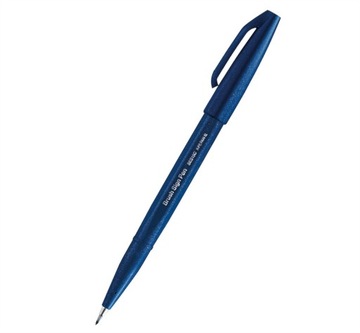 Pisak do kaligrafii PENTEL SES15 Brush Pen - niebiesko - czarny
