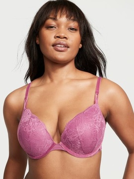 Biustonosz push-up koronkowy Victoria's Secret 80B (36B)