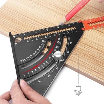 Stolarski Budowlany składana trójkątna linijka