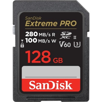 SANDISK EXTREME PRO SDXC 128GB 280/100 MBs V60