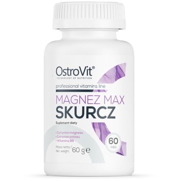 OstroVit Magnez Max Skurcz 60 tabs POTAS B6 MG