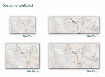 SZKLANA PODSTAWKA POD ZNICZE 60x20cm Marmur 376c