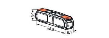 60 x Szybkozłączka 2x0,2-4mm² WAGO 221-2411