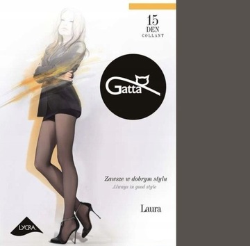 Gatta Laura 15den rajstopy lycra grafit 4