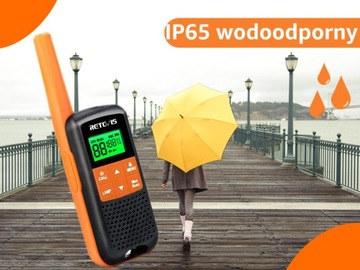 Retevis RT649 Walkie Talkie PMR446 комплект VOX IP65 водонепроницаемый (2 шт.)