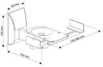 2x15 кг НАСТЕННОЕ КРЕПЛЕНИЕ ДЛЯ ТВЕРДЫХ ДИНАМИКОВ