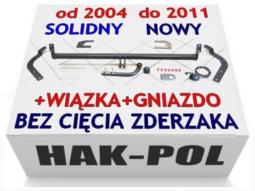 HAK HOLOWNICZY+WIĄZKA PEUGEOT 407 SEDAN+KOMBI SW