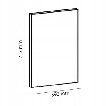 Фронтальная панель для посудомоечной машины глянцевая 60 ASPEN D60FZW, покрытая