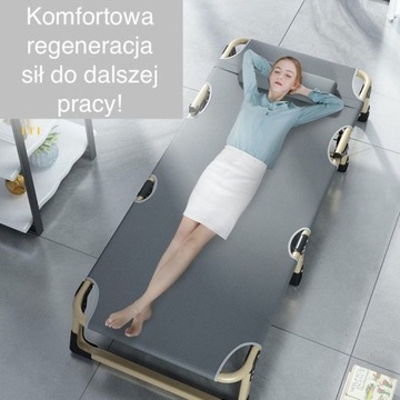 Składane łóżko turystyczne BIZNESOWE, polowe, kanadyjka PREMIUM 75 cm - kol