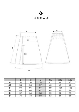 Spódnica Damska MAXI Z Rozcięciem Elegancka Na Gumce w Kwiaty MORAJ XL