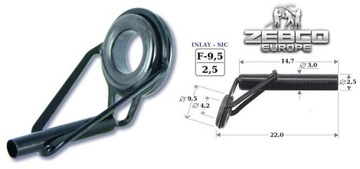 ВСТАВКА ZEBCO SIK ВЕРХНЯЯ НАПРАВЛЯЮЩАЯ F-9,5/2,5 мм
