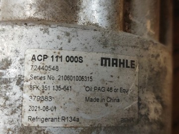 Компрессор Компрессор кондиционера MAN TGX TGS MAHLE ACP 111 000S