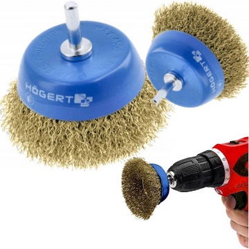 SZCZOTKA CZOŁOWA MOSIĘŻNA Z TRZPIENIEM 50MM DRUT MOSIĘŻNY 0,3MM