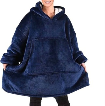 KOC BLUZA OVERSIZE CIEPŁA 2W1 GRUBA XXL FUTRZAK