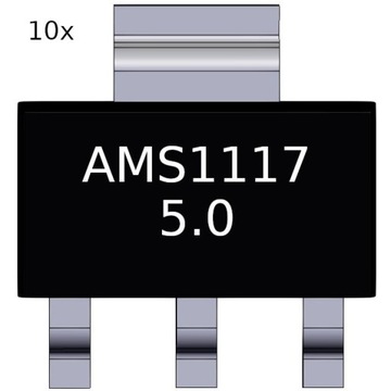 10x AMS1117-5V stabilizator napięcia 1A 5V