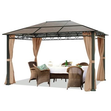 Pawilon ogrodowy 3x4 m Hardtop szaro-br?zowy