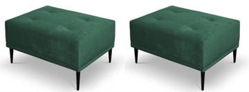 PUFY RAPALLO 83x63x46 ZIELONE WELUROWE