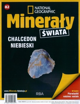 KOL. MINERAŁY ŚWIATA nr 82 - CHALCEDON NIEBIESKI